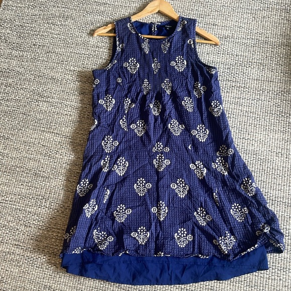 Madewell paisley and gingham print dress purple and blue size small - Picture 1 of 4